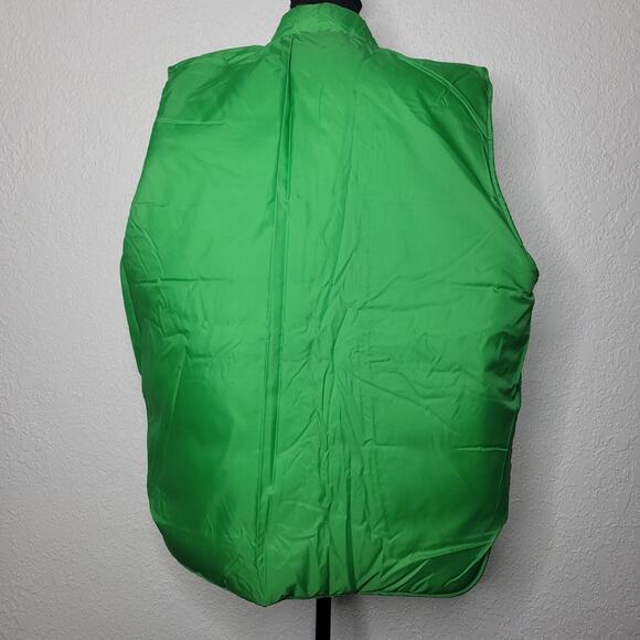 Vintage Unbranded Reversible Retro Striped Unisex Nylon Puffer Vest Pockets✨️L - Picture 7 of 16